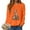 Orange, variant on larppty Christmas Sweatshirt Women Cute Xmas Tree Snowman Print Graphic Pullover Sweater Winter Tops Party Casual Crewneck Clothes （Brown, L）