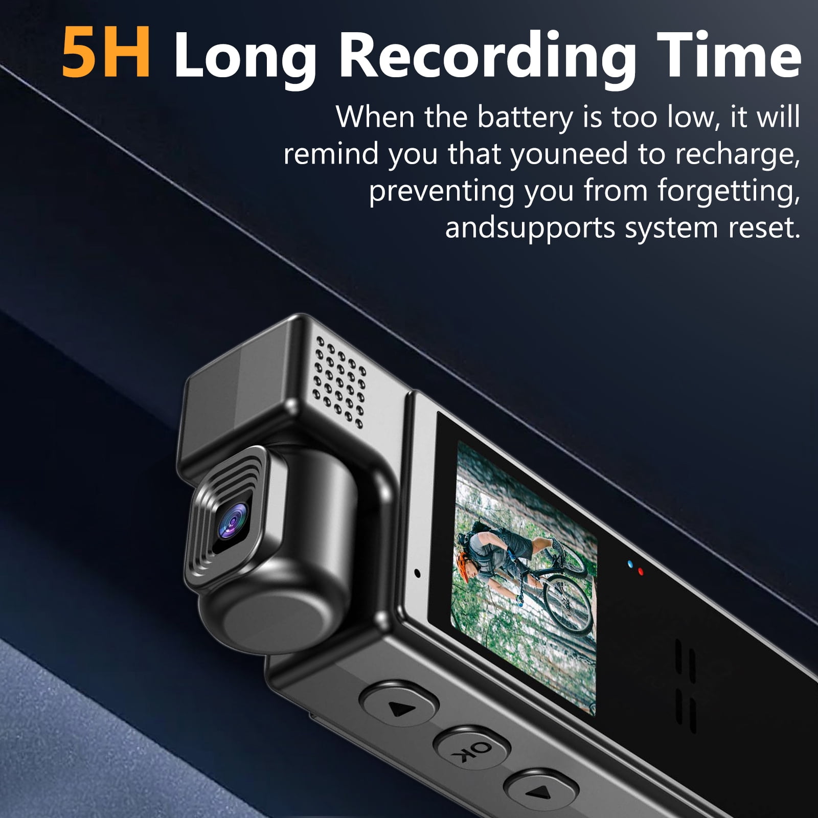 Mini Body Camera with Video Recording, Portable Body Worm Cam with Motion Detection Portable Video Recorder for Office, Travel, Cycling, Hiking