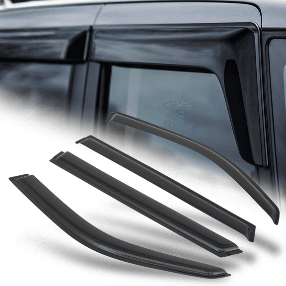 M-AUTO 4Pcs Tape-On Window Visor Sun Guard Vent Wind Deflector for 1998-2003 Mercedes Benz E320