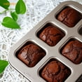 thumbnail image 6 of CHEFMADE Brownie Cake Pan, 6-Cavity Non-Stick Square Muffin Pan Blondie Bakeware for Oven Baking (Champagne Gold), 6 of 10