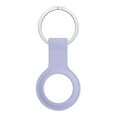 thumbnail image 2 of Protective Case Compatible with Apple AirTag Soft Silicone TPU Rubber Gel with Keychain Anti-Loss Anti-Scratch Skin Tracker Cover for Air Tag by Xpm - Purple, 2 of 5