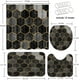 thumbnail image 2 of Juego de cortina de ducha de mármol con tapa de inodoro y alfombras antideslizantes para baño, juego de 4 cortinas de ducha de mármol negro y dorado, juego de baño de arte antiguo abstracto moderno, 2 of 7