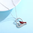 thumbnail image 3 of Coachuhhar Collier Cardinal Bijoux 925 Argent Sterling Oiseau Rouge Pendentif Collier Cadeaux Commémoratifs pour les Femmes Amis, 3 of 7