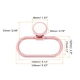 thumbnail image 2 of 3 Paquete Pared Montado Ovalado Toalla Anillo ABS Colgante Soporte Autoadhesivo para Baño Cocina Accesorios, Rosa, 2 of 7