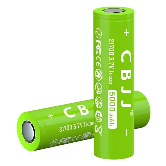 CBJJ 2-Pack 3.7V Rechargeable Battery for 5000mAh Flat top Battery
