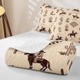 thumbnail image 4 of Homewish Bohemian Western Cowboy Twin Quilt Set,Desert Plant Cactus Twin Coverlet Set,2 Pieces, 4 of 7