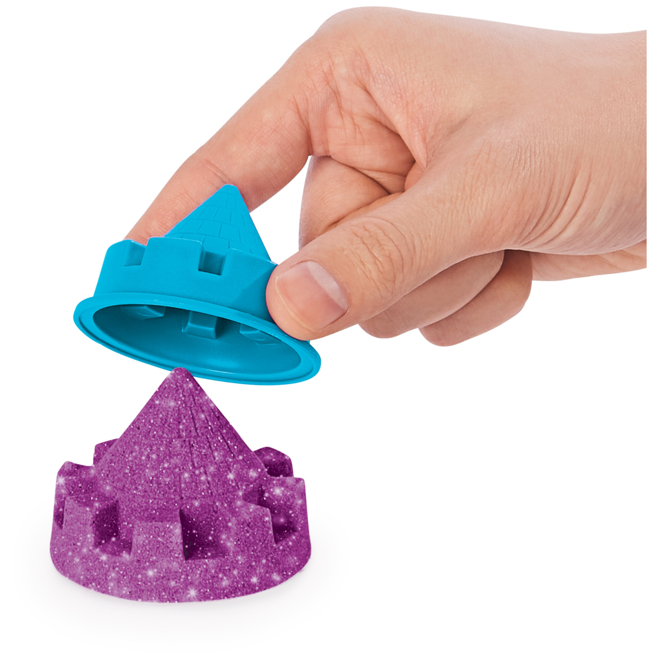 Kinetic Sand Sparkle Sandcastle Set w/ 1lb Purple Shimmer Kinetic Sand