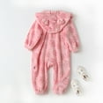 thumbnail image 5 of WOYY Boys Flannel Romper Winter Warm Hooded Jumpsuit Outerwear One-Piece Playsuit, 5 of 8