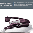 thumbnail image 3 of Travel Iron, Stainless Steel Soleplate Hand Held Steamer Iron for Clothes, 200 Microsteam Holes, 1000 Watts Ironing, Fabric Steamer, Dual Voltage, Mini Iron, Purple, DA1560, 3 of 6