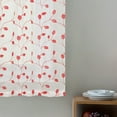 thumbnail image 3 of Embroidery Leaf Pattern Burgundy Sheer Kitchen Curtain Panel 2.7*1.6 White, 3 of 5
