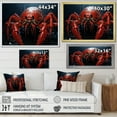 thumbnail image 4 of Designart "Scarlet Mantis Shrimp Portrait II" Coastal Coral Under Water Canvas Wall Art, 4 of 7