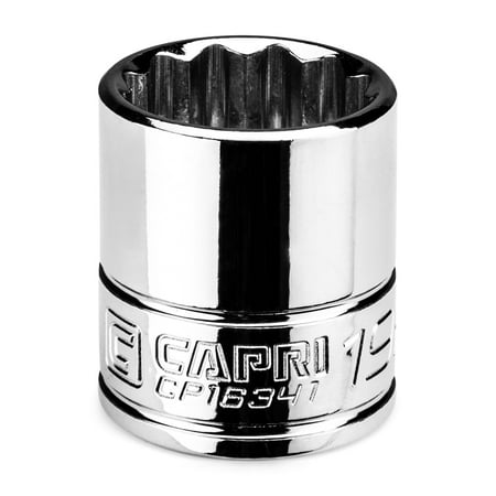 UPC: 0886352163415 | Capri Tools 19 mm Shallow Socket  3/8 in. Drive  12-point  Metric