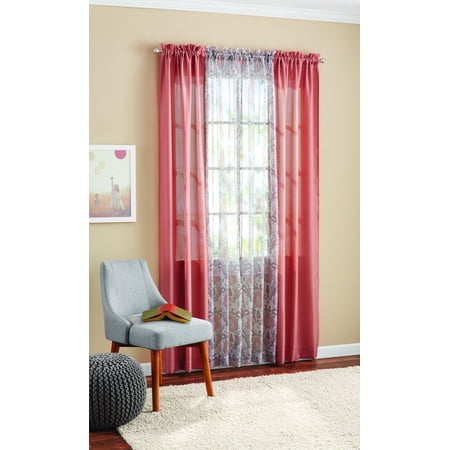 Mainstays Luna Curtain Panel 4 Piece Set Walmart Com