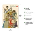 thumbnail image 2 of Switzerland (Die Schweiz) - Traditional Swiss Folkloric Costumes - Vintage Travel Poster by Kurt Wirth c.1952 - 8 x 12 inch Vintage Metal Tin Sign, 2 of 4