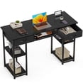 thumbnail image 6 of Aukfa Computer Desk with Storage Drawer, Wood Student Writing Desk for Small Space Home,Black, 6 of 8