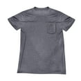 thumbnail image 2 of Daznico Mens Shirts - Men'S Round Neck Pocket Casual and Comfortable Skin Friendly T Shirt - Shirts for Men,Color:Grey,Size:3XL, 2 of 4