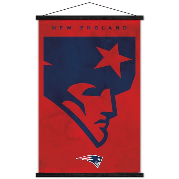 NFL New England Patriots - Logo 25 Wall Poster with Magnetic Frame, 22.375" x 34"