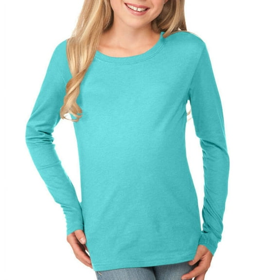 Kavio! Youth Crew Neck Long Sleeve Top Caribbean Blue M