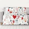 thumbnail image 5 of YFYANG Lightweight Warm Flannel Blanket, Cartoon Love Doodle Throw Blanket for Bed, Sofa, Travel, Camping, 40"x30", 5 of 7
