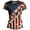 #005#-Blue, variant on Usa Shirt for Women Vintage American Flag Graphic T-Shirt Short Sleeve Summer Memorial Day Blouse Tops Blue XL