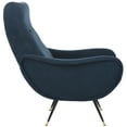 thumbnail image 3 of SAFAVIEH Elicia Velvet Retro Mid Century Accent Chair, Navy, 3 of 9