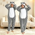 thumbnail image 2 of Ruyang Kids Plush Hooded Jumpsuit Dog Long Sleeve Jumpsuit Plush Dress Up Wear Fall Winter Clothes for Boys Girls, 2 of 3