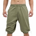 thumbnail image 5 of Men Casual Loose Linen Drawstring Pants Joggers Trousers Elastic Waist Straight Leg Cropped Pockets Lightweight Breathable Quick Dry Beach Vacation Summer Travel Outdoor Hiking, 5 of 9