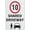 Warning Sign 3, variant on Shared Driveway 10Km Speed Limit Reflective Aluminum Sign - 8"x12", UV Protected, Waterproof, 4 Pre-Drilled Holes - Residential Shared Drive, Townhouse, Condo