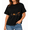 Black-111, variant on 1pc Women Halloween Fall Autumn Pumpkin Bat Heartbeat Graphic Print Black Cotton Blend Loose Casual Crew Neck Tee For Holiday Party Gift