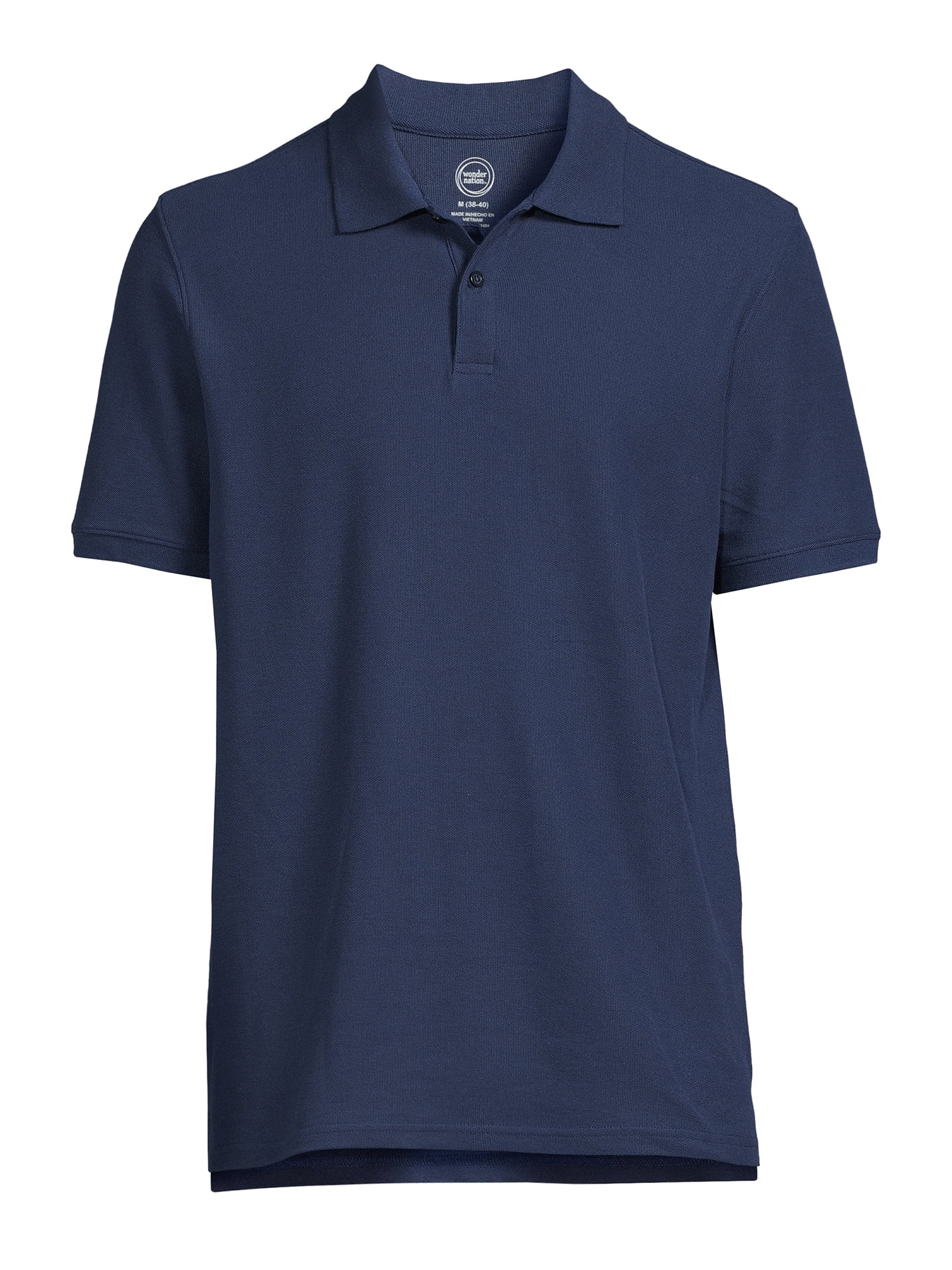 Wonder Nation Young Mens School Uniform Short Sleeve Pique Polo Shirt, Sizes S-XL