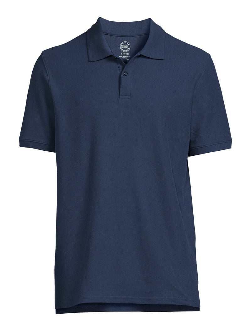 Wonder Nation Young Men's School Uniform Short Sleeve Pique Polo