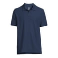 thumbnail image 3 of Wonder Nation Young Mens School Uniform Short Sleeve Pique Polo Shirt, Sizes S-XL, 3 of 5