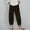 Brown-24, variant on Mitankcoo Pants for Women - Plus Size Elastic Waist Wide Leg Pants Casual Loose Cropped Pants Green Pants Size XXL