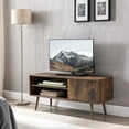thumbnail image 6 of Cozy Castle TV Stand for 50 Inch TV, Modern TV Console with Shelf and Door, Entertainment Center, Rustic Brown, 6 of 7
