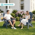 thumbnail image 6 of Cobiod Oversized Folding Adirondack Chairs Set of 4, HDPE All-Weather Patio Firepit Chair with Double Holders, For beach, pool, garden, Navy, 6 of 9
