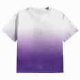 thumbnail image 4 of KPOPLK Men's Big and Tall Shirts Short Sleeve Cotton Tee Summer Crew Neck Oversize Top Loose Fit Shirt 2XL-7XL(Purple,XXXL), 4 of 5