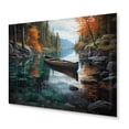 thumbnail image 2 of Designart "Canoeing in Canada II" Transportation Metal Wall Decor, 2 of 5