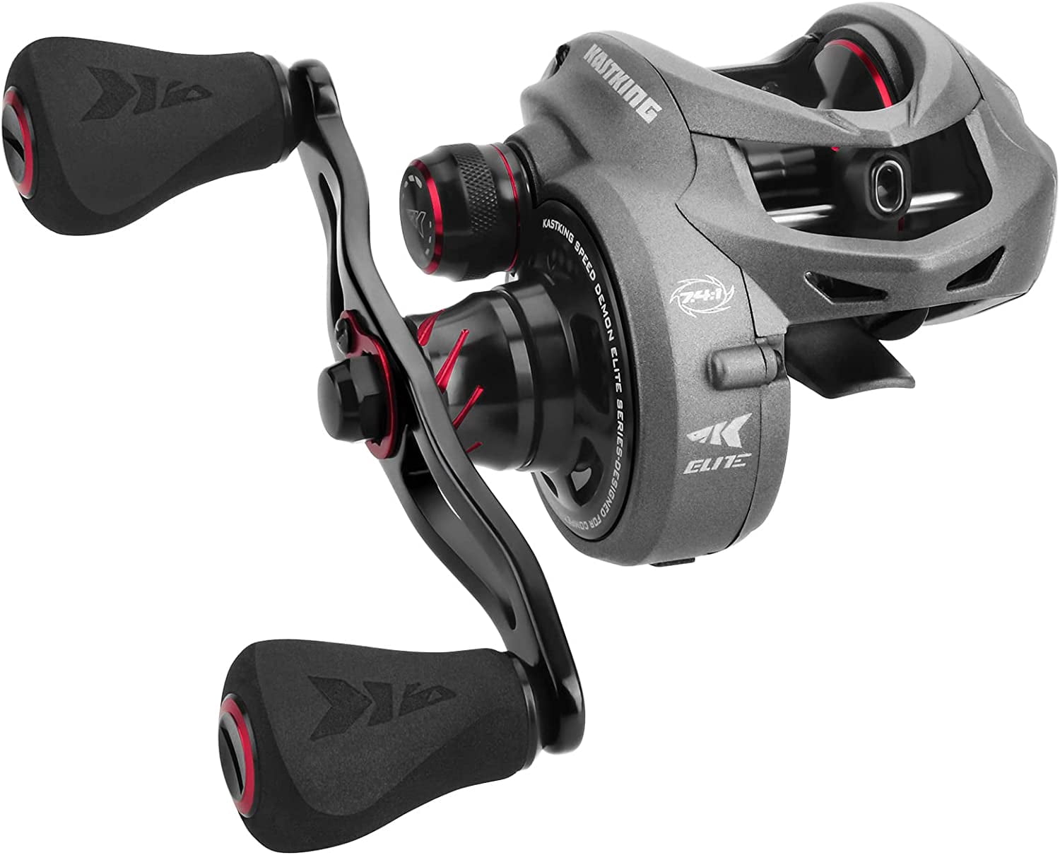 KastKing Baitcasting Fishing Reel, 7.4:1 Gear Ratio,Skipping Version-Speed Demon Elite
