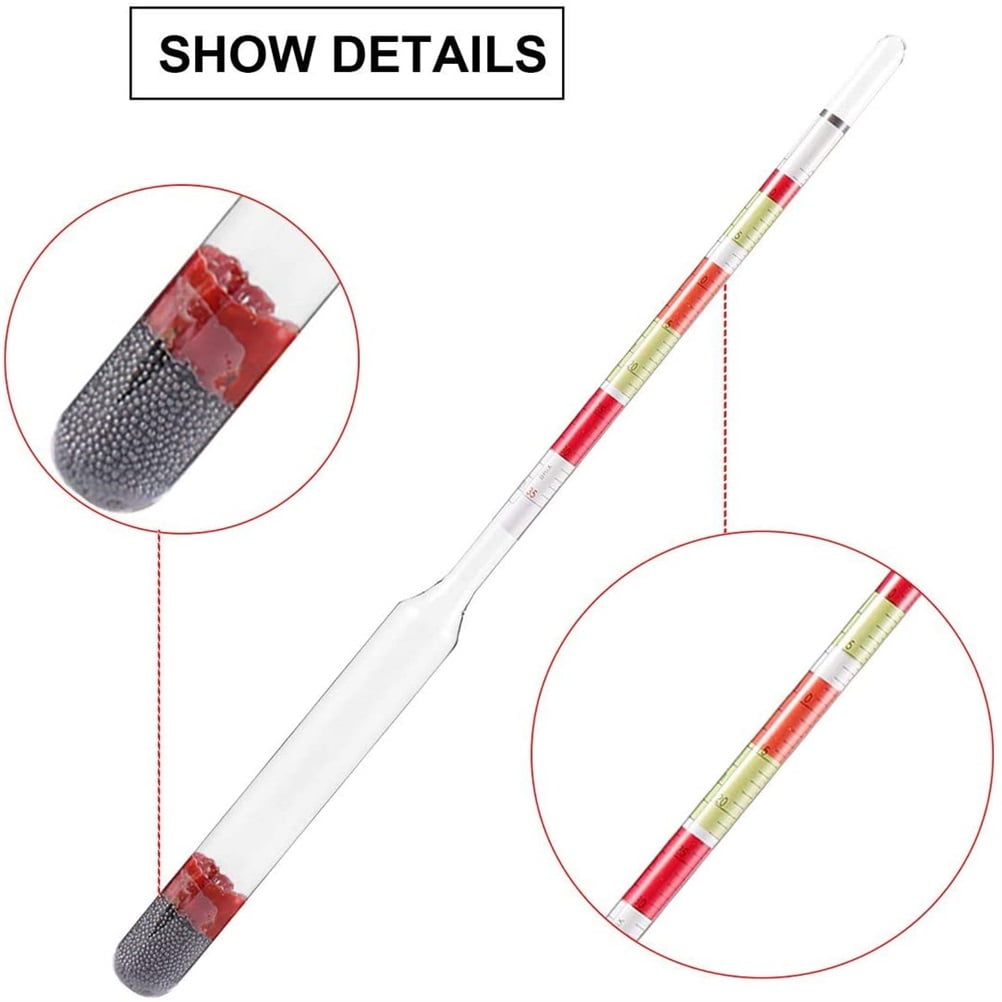 Vul in besteden Hamburger 3 Scale Hydrometer Alcohol Brix Meter 3 In 1 Densimeter For Wine Beer -  Walmart.com