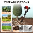 thumbnail image 5 of 52CC Gas Powered Post Hole Digger, 2-Stroke Handheld Trencher with 1900W Engine, 6500RPM, 1500 Impacts/Min, 20-55J Impact Force – Earth Auger Drill for Tree Planting, Fence Post Holes, Garden Digging, 5 of 13