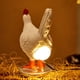 thumbnail image 5 of Lámpara de huevo de gallina, luces nocturnas de resina realistas y divertidas, el pollo pone un huevo brillante, regalo, decoración del hogar, 5 of 5