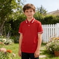 thumbnail image 2 of Miaoju Polo Shirts for Boys Button Down Shirt Gradient Shirt Short Sleeve Shirt Comfortable Gentleman Tops T-Shirt Boys & Girls Shirts, 2 of 6