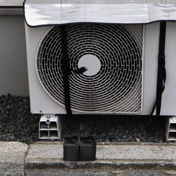 QIFULL 4Pcs Wear Resistant Rubber Isolation Pads for Air Conditioner with Easy Installation