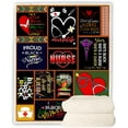 thumbnail image 4 of Nurse Gifts Nurse Throw Blanket RN Gifts for Black Nurses,Nurse Gifts for Women,School Nurse Gifts,Soft Fluffy Sherpa Warm Throw Blankets for Bed, Office and Couch (B,50"x 60"), 4 of 6