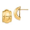 thumbnail image 1 of 14K Yellow Gold Polished Fancy Omega Back Post Earrings, 1 of 2