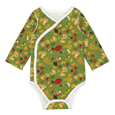 

Matuu Squirrel And Fox In The Forest for Baby Long-Sleeve Bodysuit Soft Cotton Comfortable and Breathable Perfect for Newborns and Infants