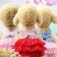 thumbnail image 4 of Spring and Summer Pet Shirts Princess Style Small and Medium Dog Pet Skirt Cat Costume Mesh Skirt Dress Pet Dog Clothes PINK S, 4 of 8