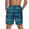 thumbnail image 4 of Daiia Turtles and Waves Mens Swim Trunks Swim Shorts Quick Dry Swim Shorts with Mesh Lining Pockets-Small, 4 of 9