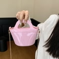 thumbnail image 2 of Bolso de cubo portátil con personalidad sencilla de moda coreana para mujer, nuevo bolso de mensajero mini macaron brillante 2025, 2 of 5