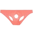 thumbnail image 2 of TANBOM Men's Holes Briefs Mesh Nylon Triangle Underwear Orange M 1-Pack, 2 of 6